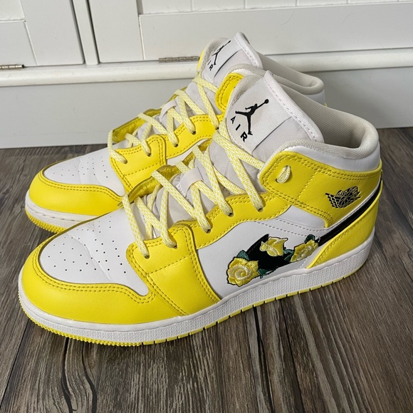 yellow floral air jordan 1